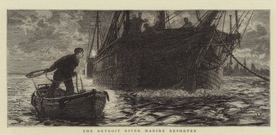 De Detroit River Marine Reporter door William Lionel Wyllie