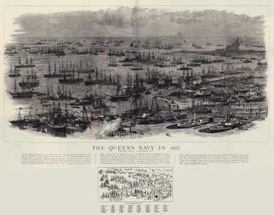 De Marine van de Koningin in 1887 door William Lionel Wyllie