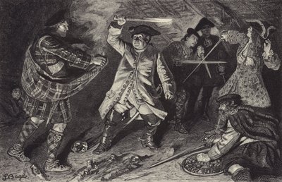 Gevecht in de herberg bij de Clachan van Aberfoil door William Lockhart Bogle
