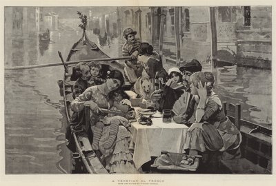 Een Venetiaanse Al Fresco door William Logsdail