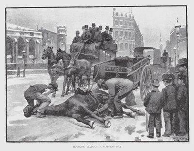 Holborn Viaduct, een gladde dag door William Luker