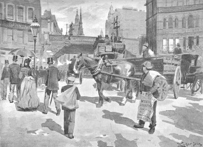 Ludgate Circus, 1891 door William Luker
