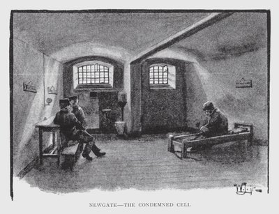 Newgate, de Gevangeniscel door William Luker
