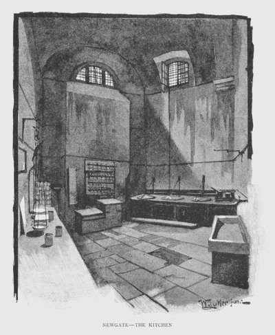 Newgate, de Keuken door William Luker