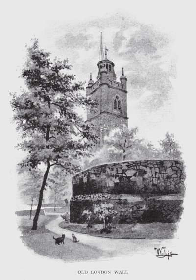 Oude Londense Muur door William Luker
