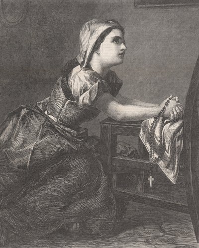 La Prière, uit Illustrated London News, 2 maart 1867 door William Luson Thomas