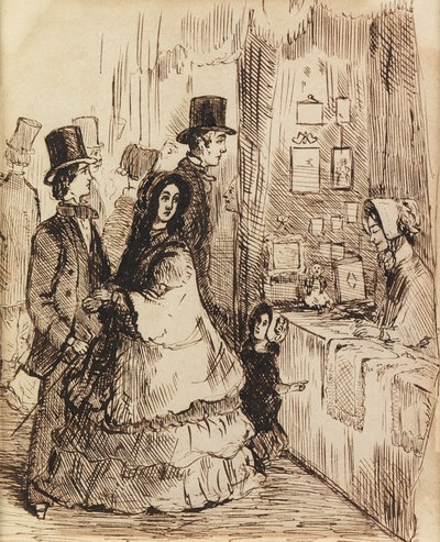 Deugd beloond: een kraam in Vanity Fair door William Makepeace Thackeray