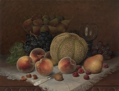 Stilleven met cantaloupe door William Mason Brown