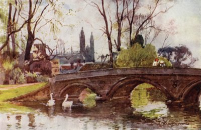Trinity Brug, Kings College Kapel in de Verte door William Matthison