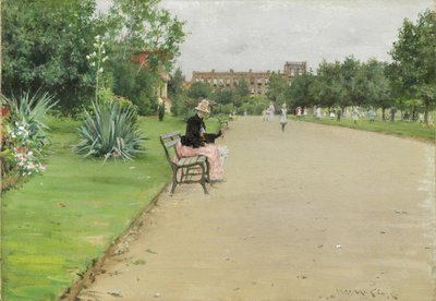 Een Stadspark, ca. 1887 door William Merritt Chase