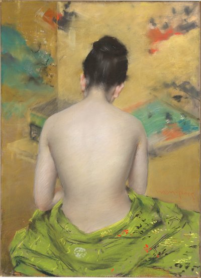 Studie van Vleeskleur en Goud, 1888 door William Merritt Chase