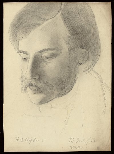 Portret van Frederick George Stephens, 1853 door William Michael Rossetti