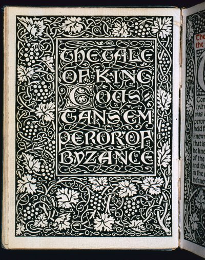 Titelpagina uit Het verhaal van de keizer, 1894 door William Morris