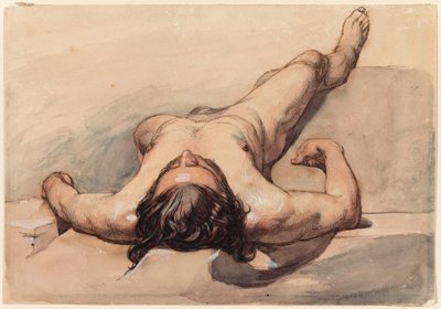 Studie van een mannelijk naakt door William Mulready