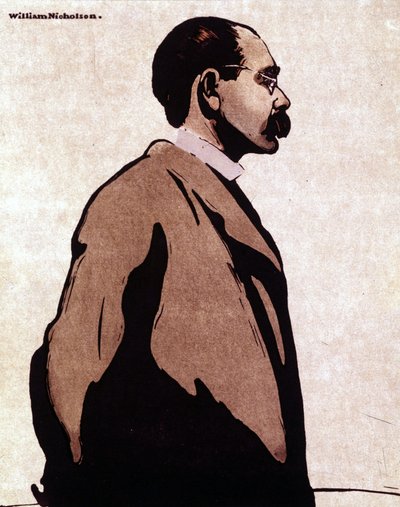 Portret van Rudyard Kipling door William Nicholson
