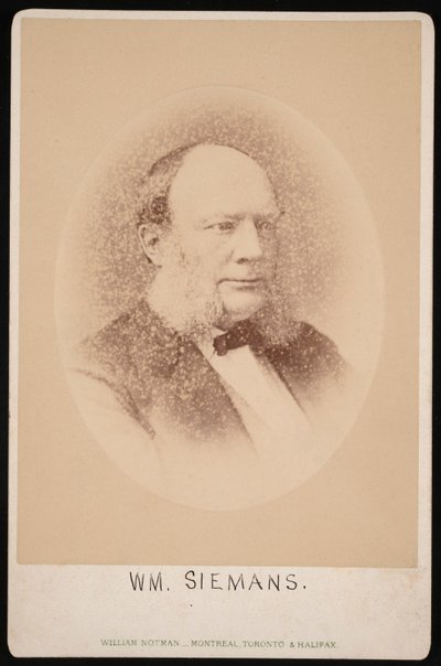 Portret van Carl Wilhelm Siemens 1823-1883, voor 1876 door William Notman