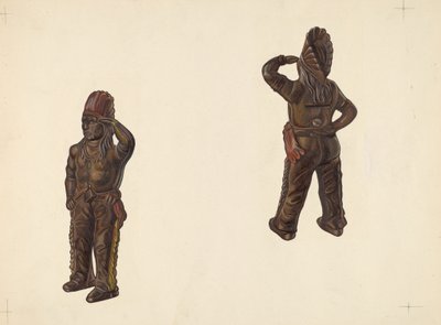 Indianenhoofd Spaarpot, ca. 1938 door William O. Fletcher