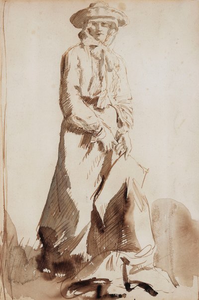Portret van Grace, de vrouw van de kunstenaar door William Orpen