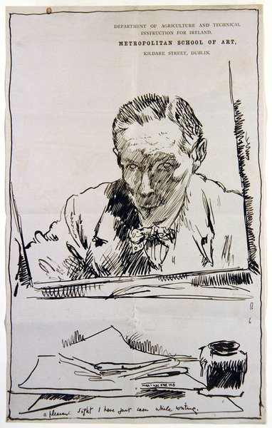 Zelfportret in een spiegel door William Orpen