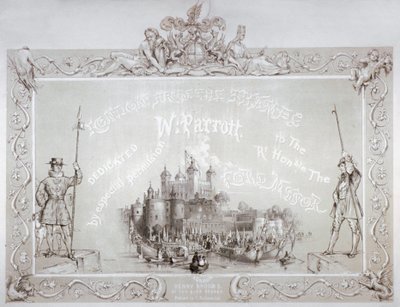 Lord Mayor Thomas Johnson en zijn gevolg vertrekken vanuit de Tower of London, 1840 door William Parrott