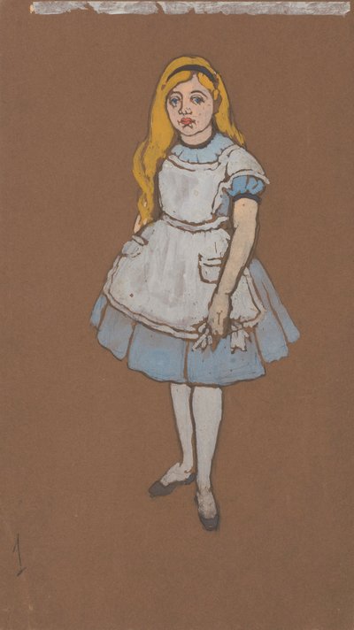 Alice (kostuumontwerp voor Alice-in-Wonderland, 1915) door William Penhallow Henderson