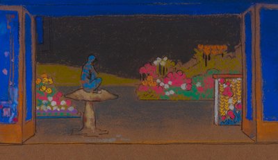 Garden of Flowers (decorontwerp voor Alice-in-Wonderland, 1915) door William Penhallow Henderson