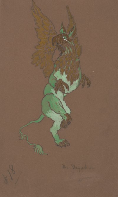 De Gryphon kostuumontwerp voor Alice in Wonderland door William Penhallow Henderson