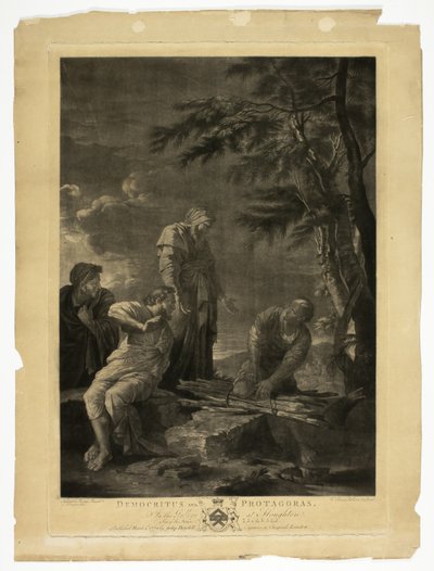 Democritus en Protagoras door William Pether