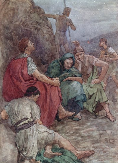 Brutus en zijn metgezellen na de Slag bij Philippi door William Rainey