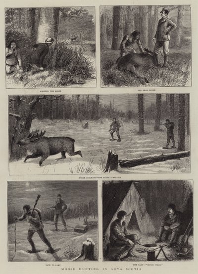 Elanden jagen in Nova Scotia door William Ralston