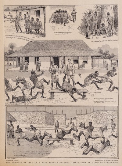 De humor van het leven op een West-Afrikaanse post, bladen uit het schetsboek van een officier door William Ralston