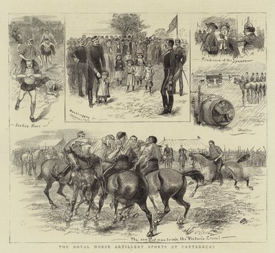 De Koninklijke Ruiterartillerie Sporten in Canterbury door William Ralston