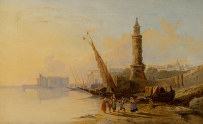 Italiaanse Kustscène door William Raymond Dommerson