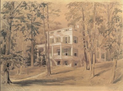 Het Huis van John James Audubon, New York door William Rickarby Miller
