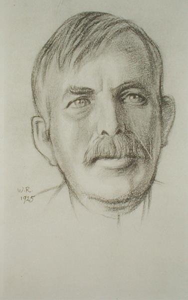 Portret van Sir Ernest Rutherford (1871-1937) door William Rothenstein