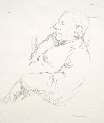 Sir Francis Seymour Haden slaapt, 1897 door William Rothenstein