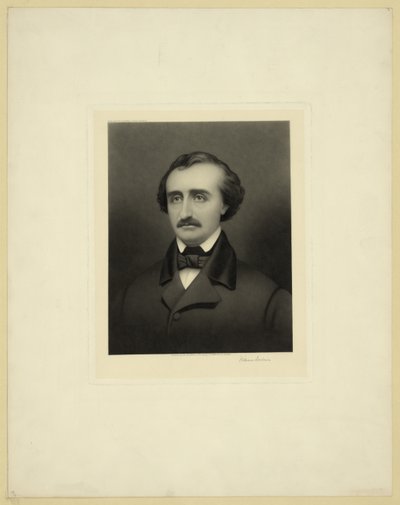 Portret van Edgar Allan Poe 1809-1849, ca. 1896 door William Sartain