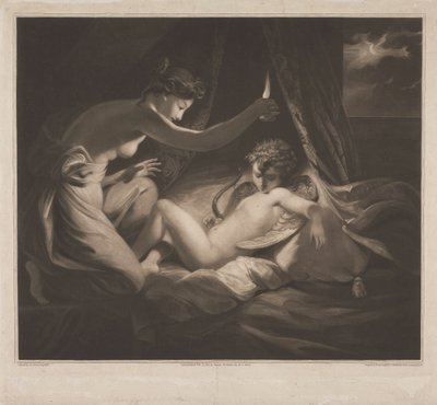 Cupido en Psyche door William Say