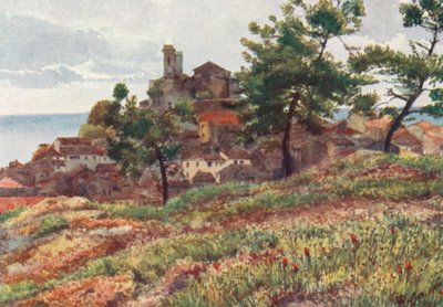 De oude stad, Cannes (kleurenlitho) door William Scott