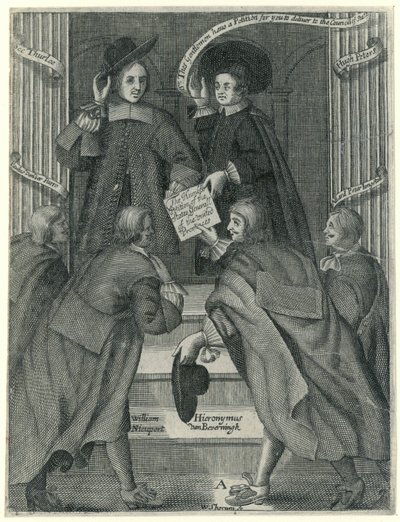 Het aanbieden van een petitie aan de Engelse staatssecretaris, ca. 1654 door William Sherwin