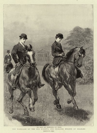 Het huwelijk van de hertog van Aosta en prinses Helene van Orleans door William Small