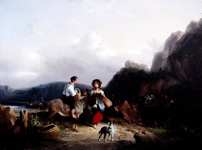 Kustlandschap door William Snr. Shayer
