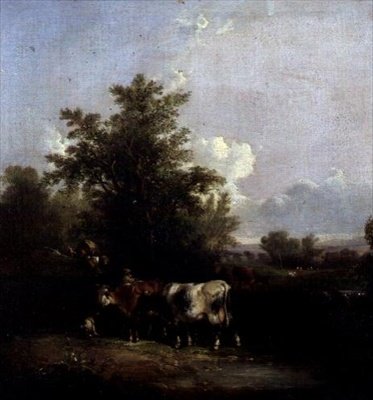 Landschap met Vee door William Snr. Shayer