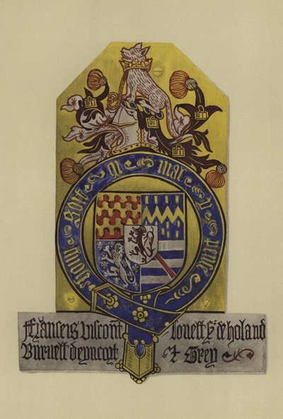 Sir Francis Lovel, burggraaf Lovel van Tichmersh en lord Holand, 1483-1487 (chromolitho) door William St John Hope