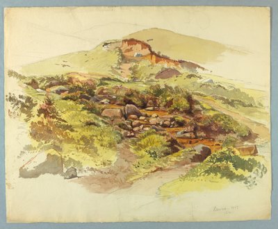 Studie van Landschap, Baveno, Lago Maggiore, Italië door William Stanley Haseltine