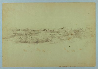 Studie van Landschap, Ostia, Italië door William Stanley Haseltine