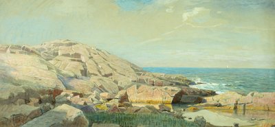 De kust van Maine bij zonsondergang door William Stanley Haseltine