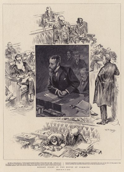 Begrotingsnacht in het Lagerhuis door William T. Maud