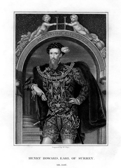 Henry Howard, Graaf van Surrey, Engelse aristocraat en dichter door William Thomas Fry