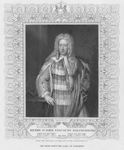 Portret van Henry St. John Viscount Bolingbroke door William Thomas Fry